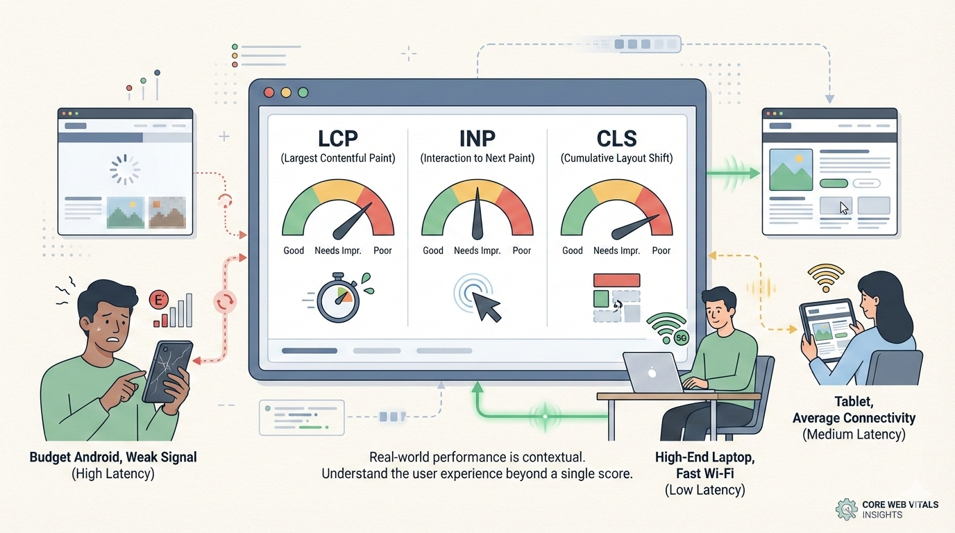 Featured image for Core Web Vitals, Real Users, and What “Good Performance” Actually Means